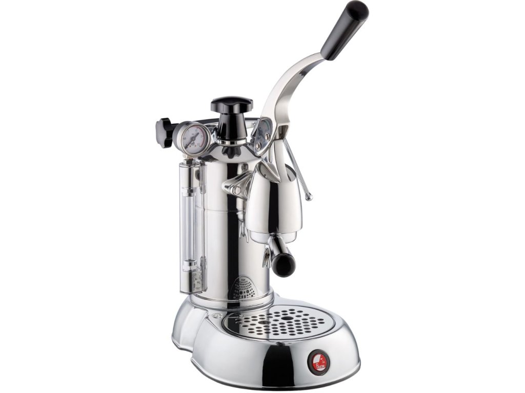 Kaffemaskin med spak STRADIVARI PROFESSIONAL silver, plasthandtag, La Pavoni