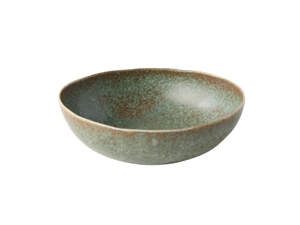 Matskål GREEN FADE 14 cm, oval, MIJ