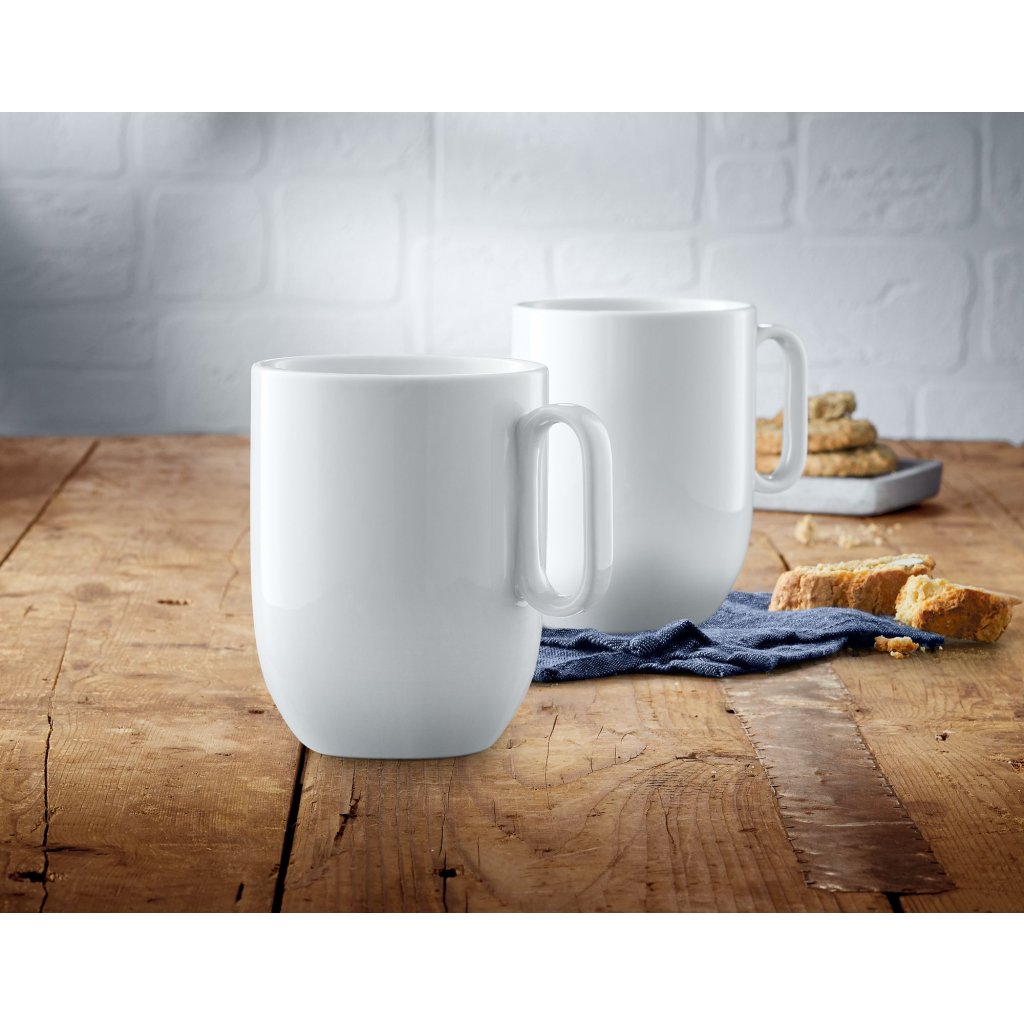 Kaffekopp BARISTA 380 ml, set i 2 delar, vit, porslin, WMF