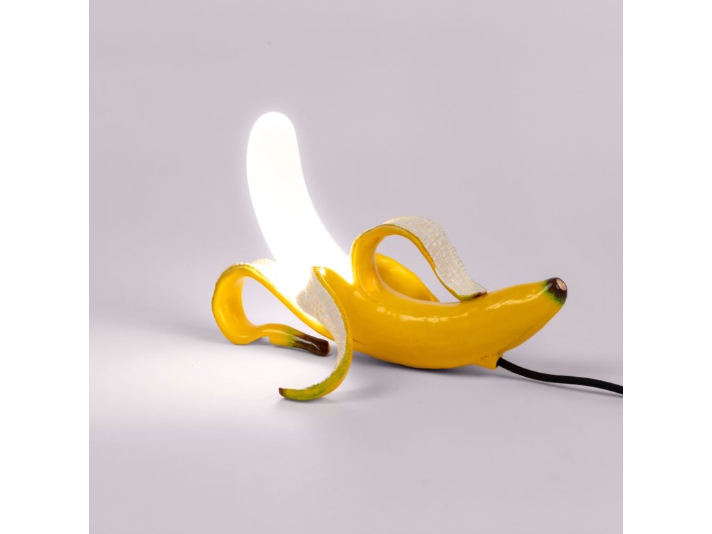 Bordslampa BANANA HUEY 30 cm, gul, Seletti