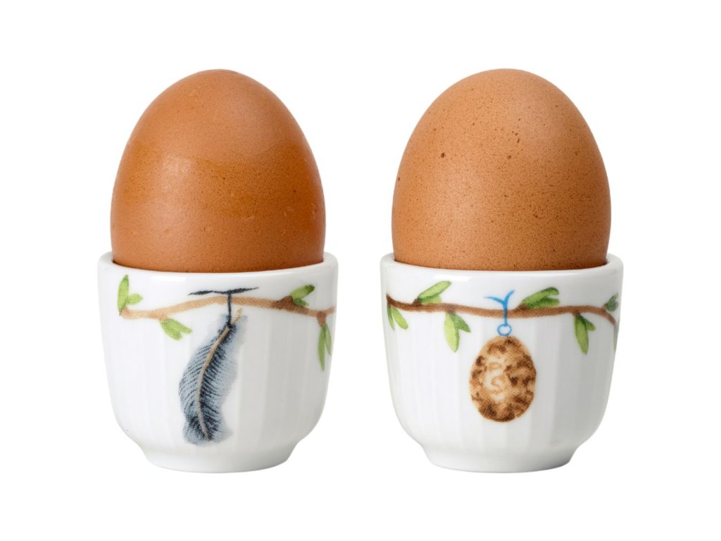 Äggkopp HAMMERSHOI SPRING, set i 2 delar, 5 cm, vit, Kähler