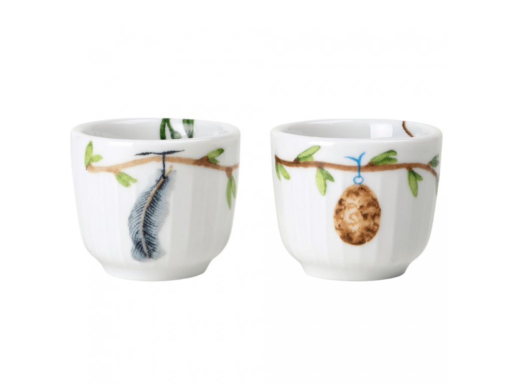 Äggkopp HAMMERSHOI SPRING, set i 2 delar, 5 cm, vit, Kähler