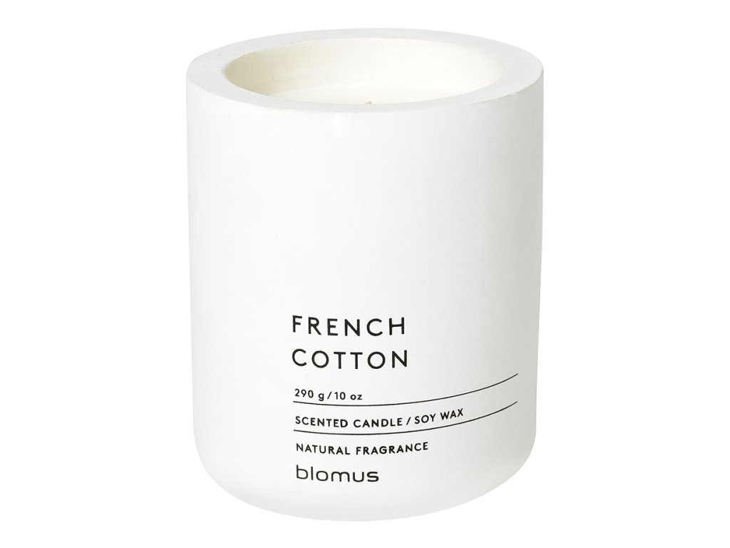 Doftljus FRAGA, ⌀ 9 cm, fransk bomull, Blomus
