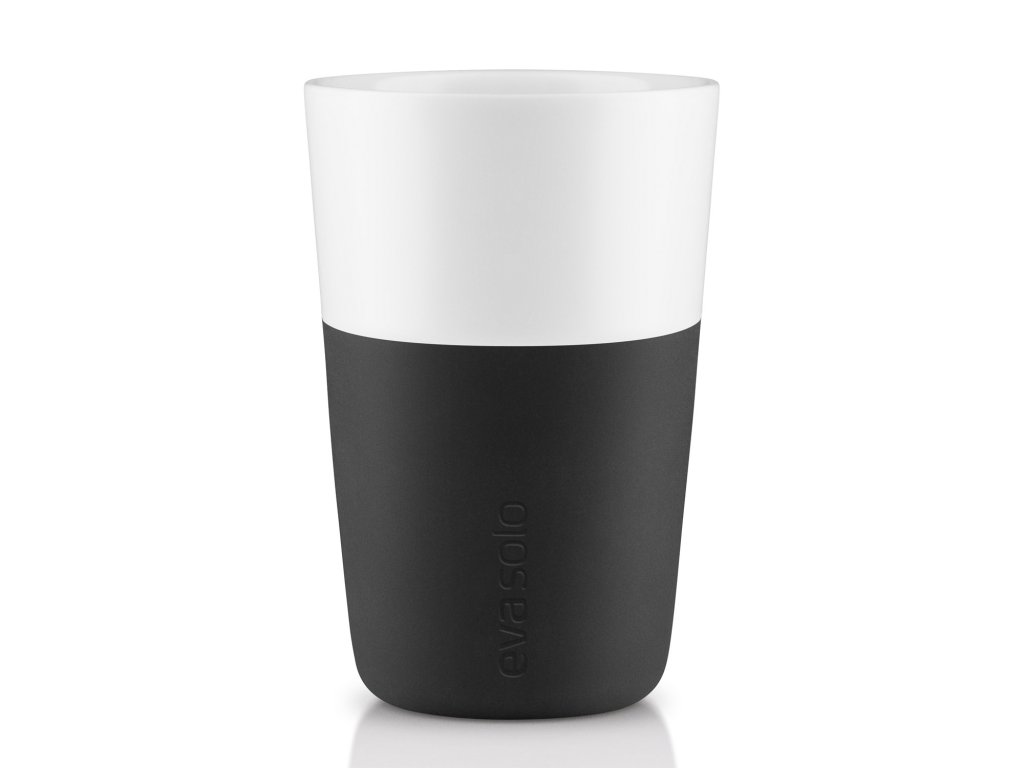 Mugg 360 ml, set i 2 delar, med silikonöverdrag, kolsvart, Eva Solo
