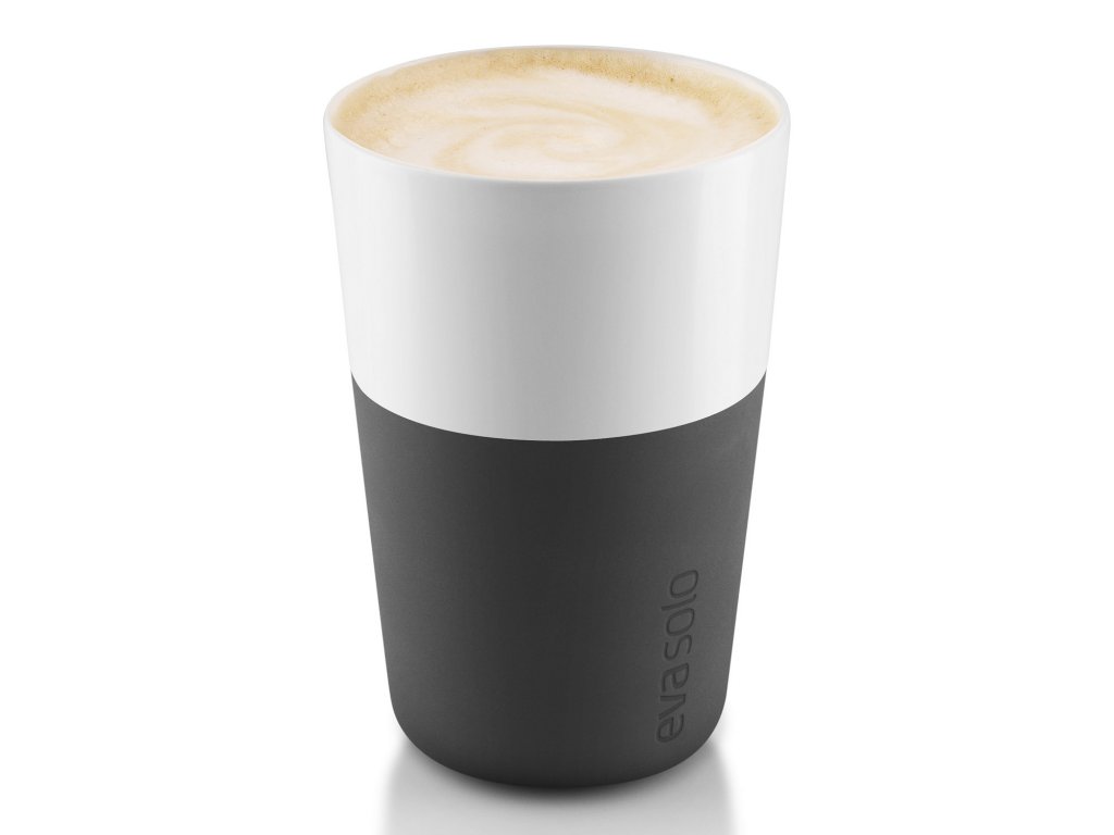 Mugg 360 ml, set i 2 delar, med silikonöverdrag, kolsvart, Eva Solo
