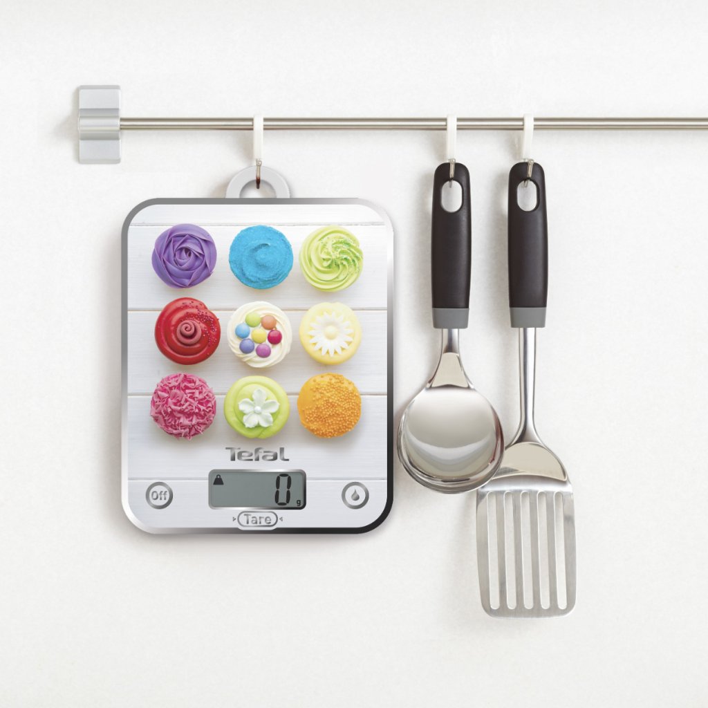 Digital köksvåg OPTISS BC5122V0 vit/cupcakes, Tefal