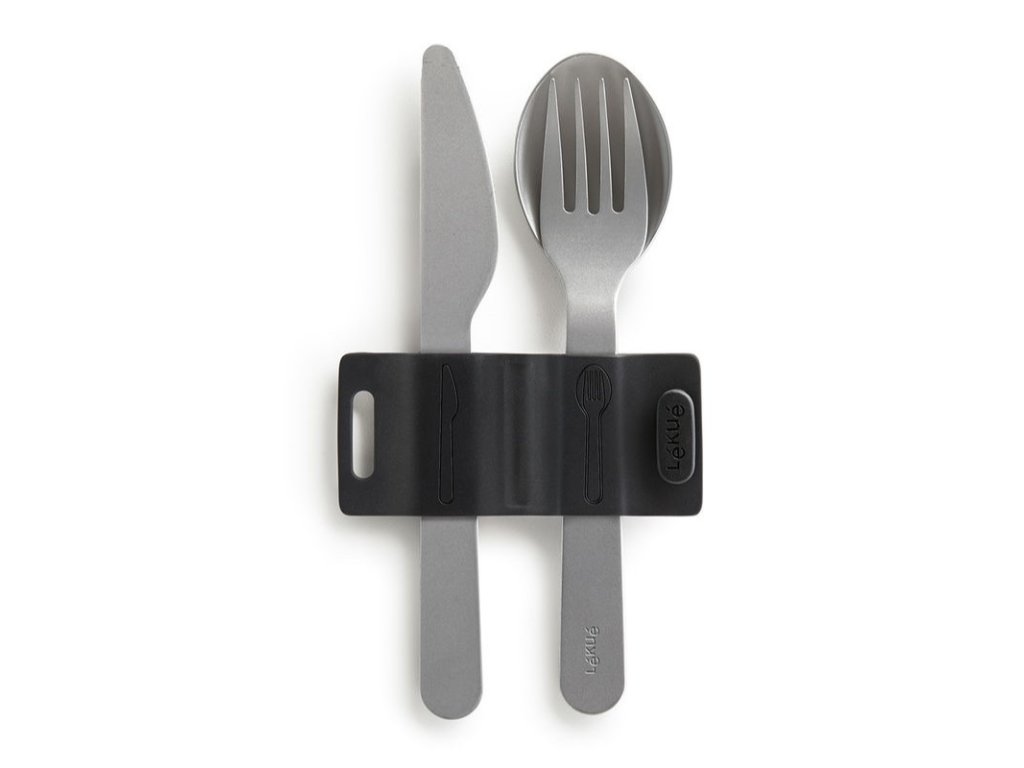 Resebestickset BASICS TO GO,3 st, rostfritt stål, Lékué