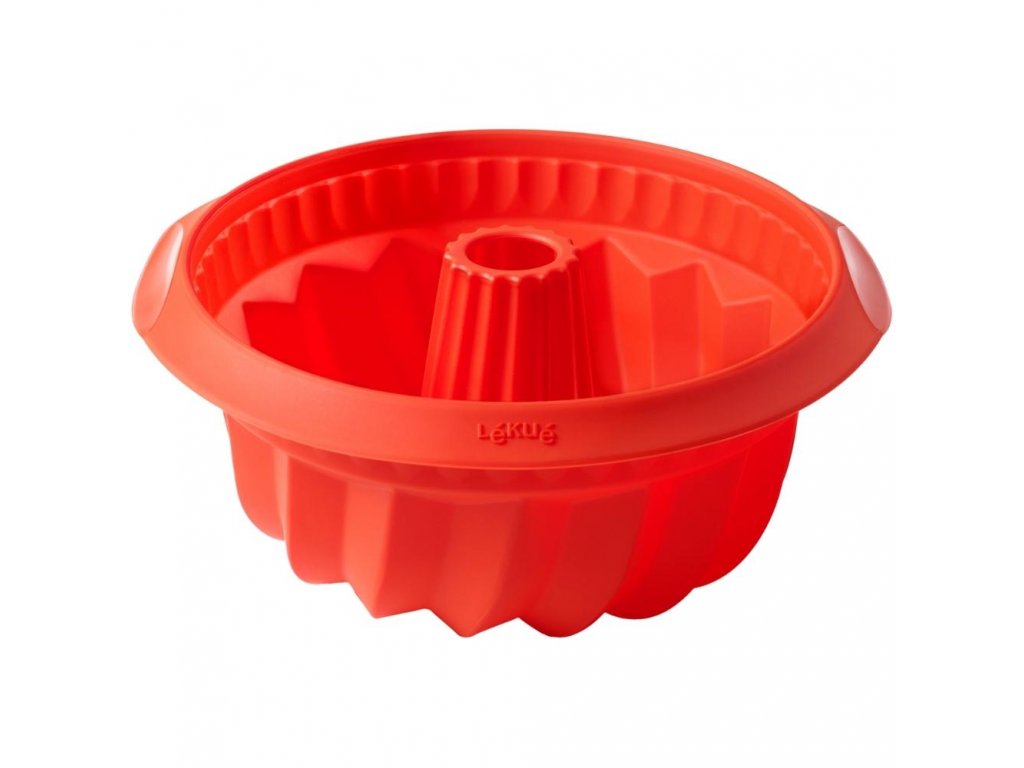 Bakform 22 cm, röd, silikon, Lékué
