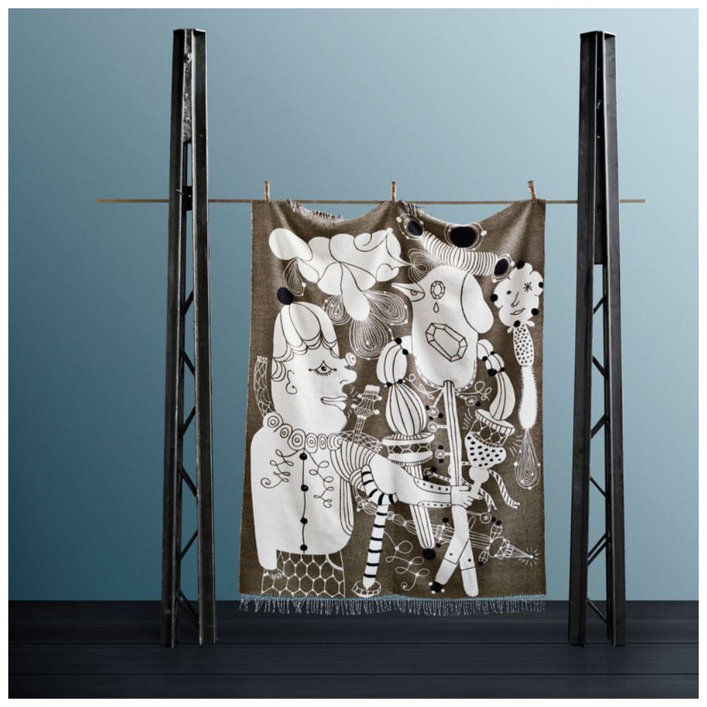Filt JAIME HAYON 130 x 200 cm, guld, merino, Fritz Hansen