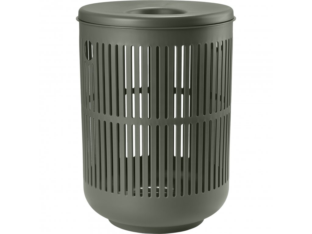 Tvättkorg UME 60 l, olivgrön, plast, Zone Denmark