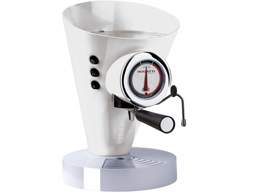 Espressomaskin DIVA EVOLUTION 0,8 l, vit, rostfritt stål, Bugatti