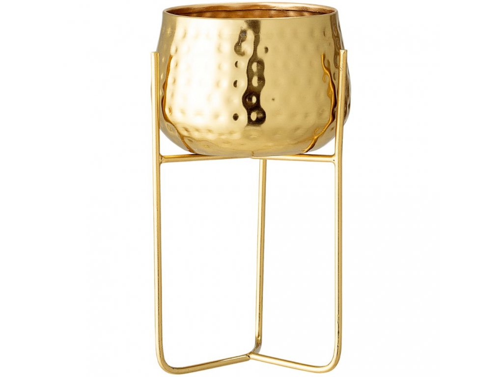 Blomkruka med piedestal RUSSELL 23 x 12 cm, guld, metall, Bloomingville