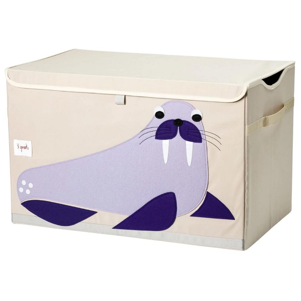 Förvaringslåda för leksaker WALRUS 61 cm, beige, 3 Sprouts