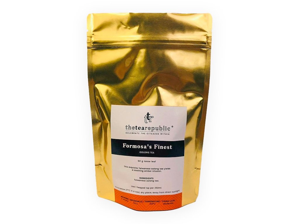 Oolong-te FORMOSA’S FINEST, 50 g tepåse med lösa blad, The Tea Republic