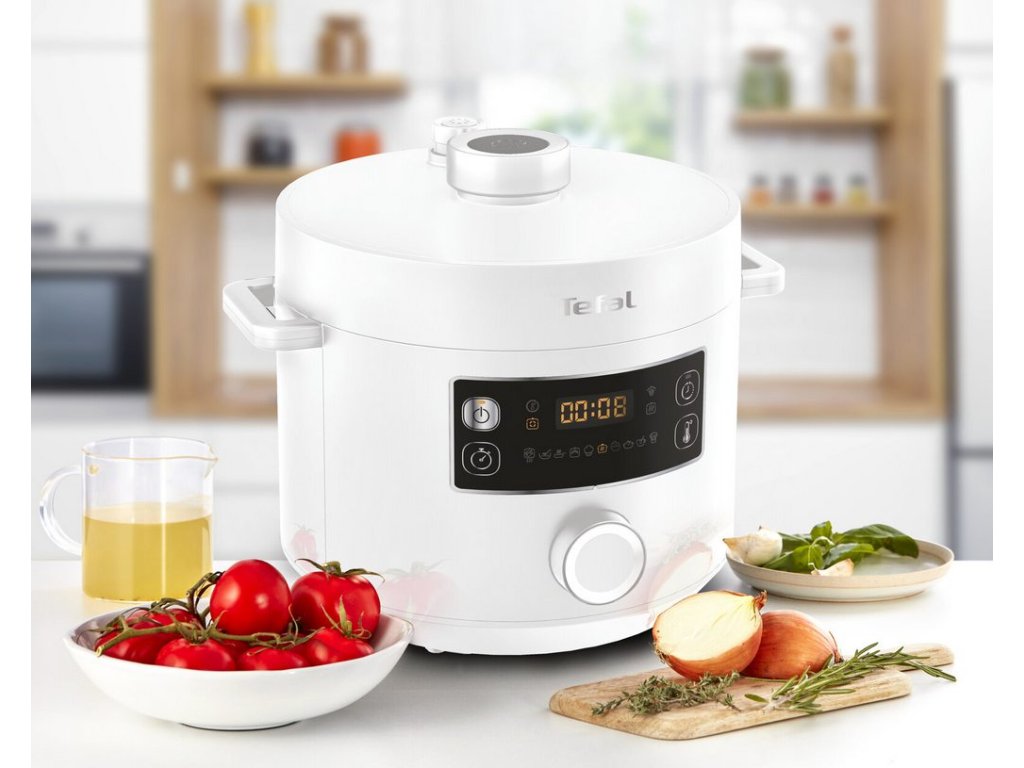 Elektrisk tryckkokare TURBO CUISINE CY754130 5 l, vit, Tefal