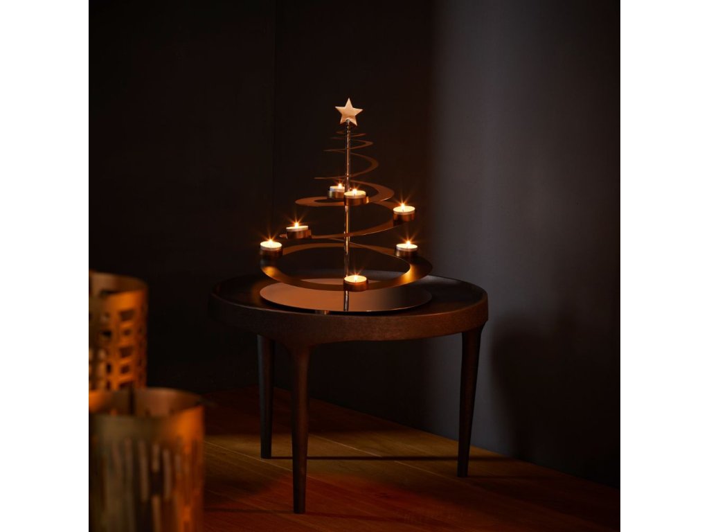 Julgran SANTA CRUZ 37 cm, silver, rostfritt stål, Philippi