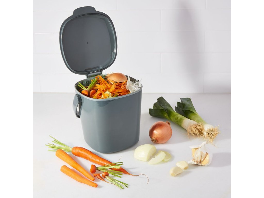 Bioavfallsbehållare EASY-CLEAN GOOD GRIPS 2,83 l, grå, plast, OXO