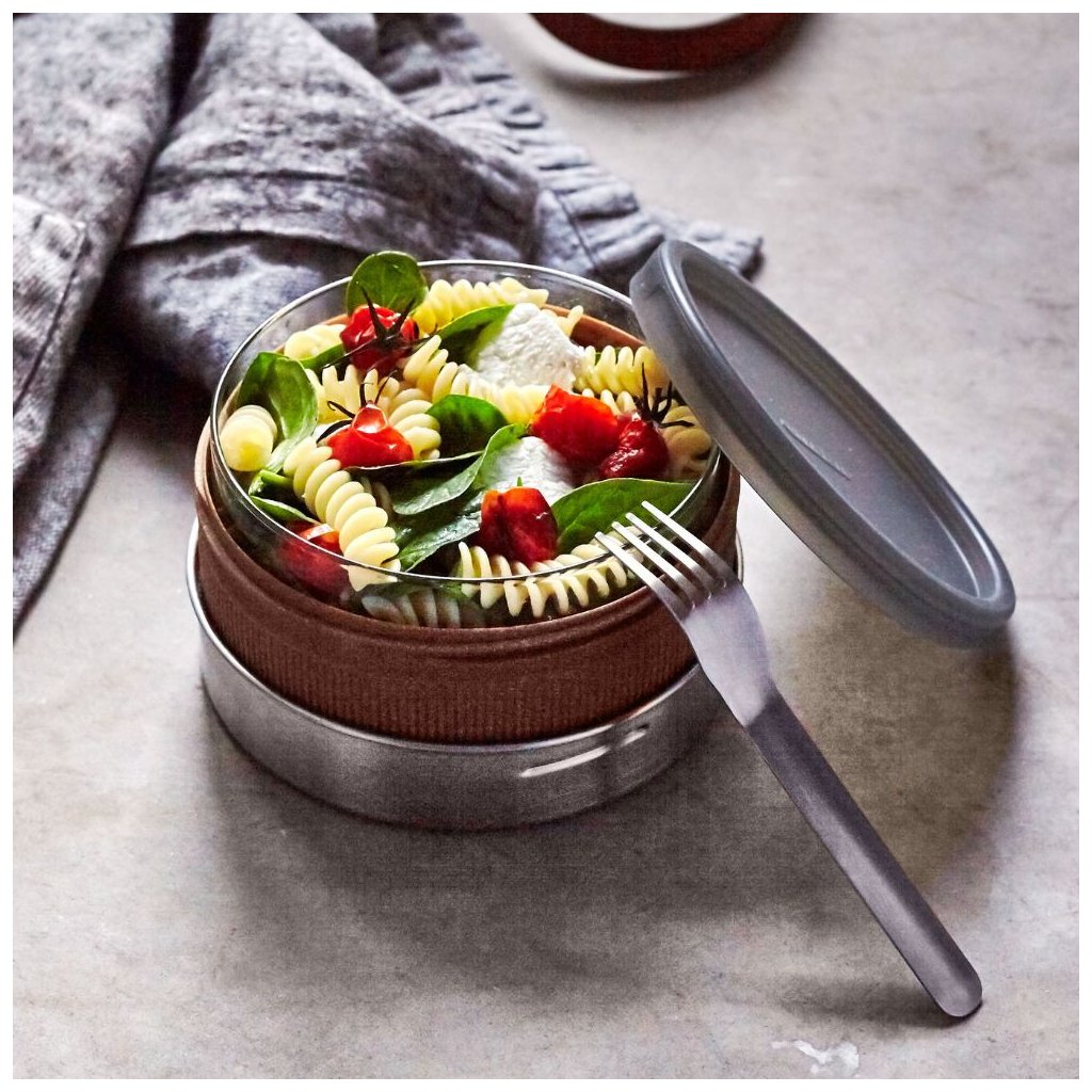 Lunchlåda 750 ml, mandel, glas, Black+Blum