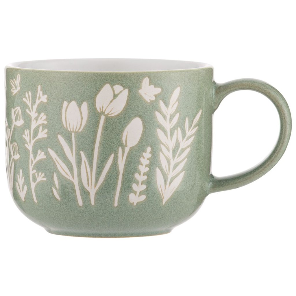 Mugg IN THE MEADOW 400 ml, grön, stengods, Mason Cash