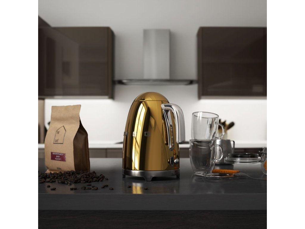 Elektrisk vattenkokare KLF03GOEU 1,7 l, guld, Smeg