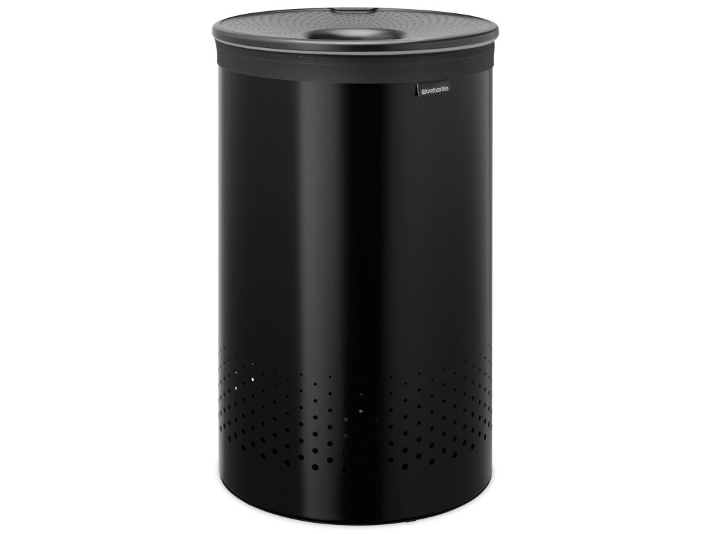 Tvättkorg 60 l, matt svart, stål, Brabantia