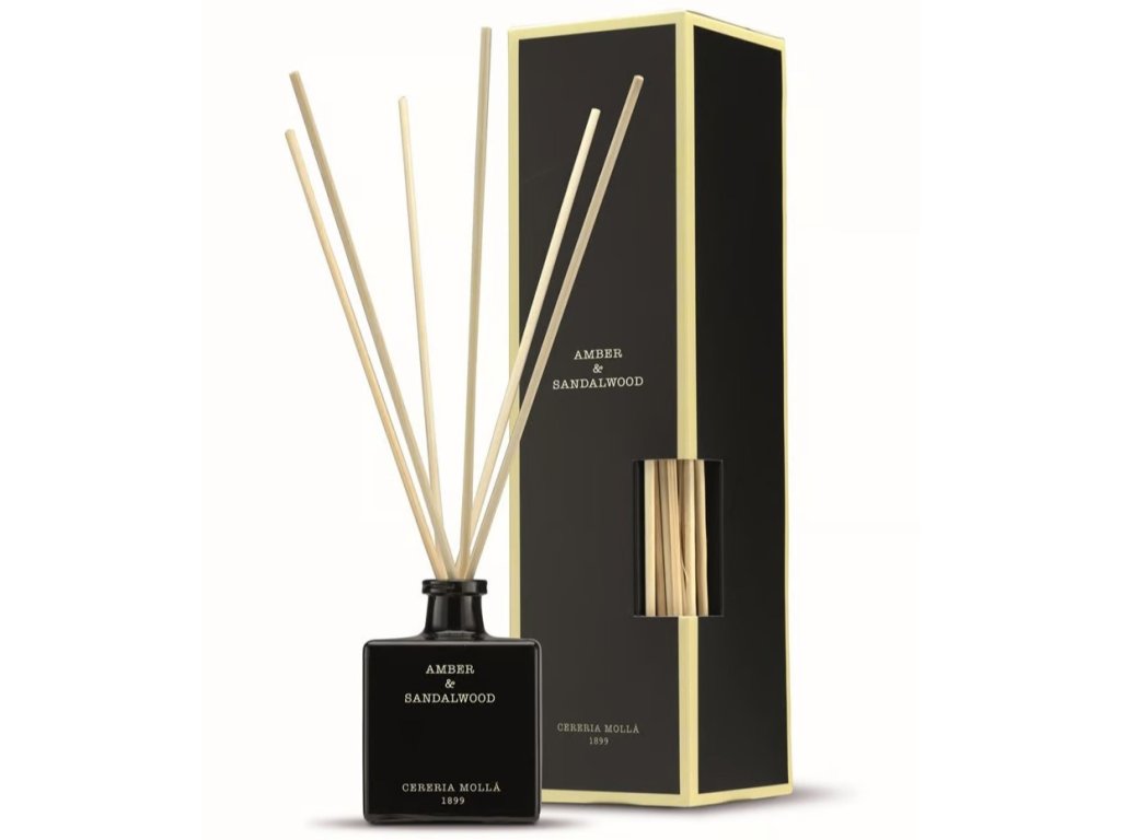 Doftpinnar för hem AMBER & SANDALWOOD 100 ml, Cereria Mollá