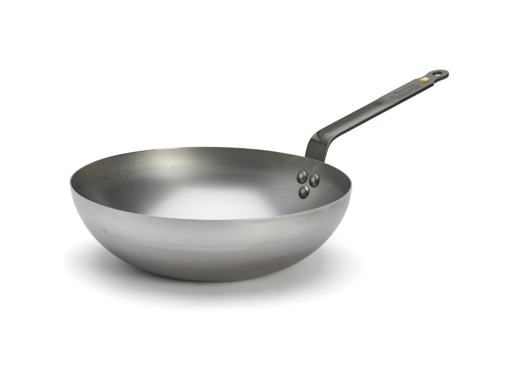 Wok MINERAL B 28 cm, silver, stål, de Buyer