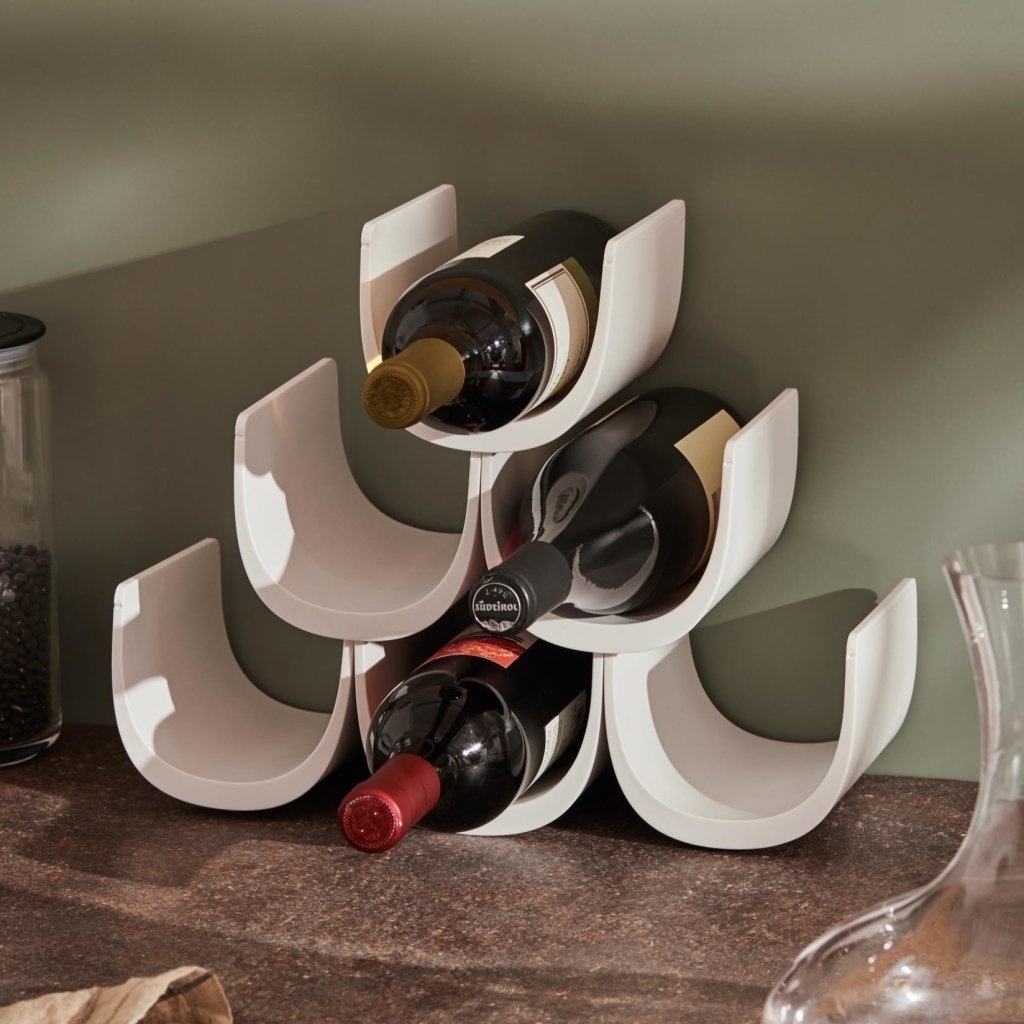 218858 1 drzak na lahev vina noe 34 cm bila plast alessi