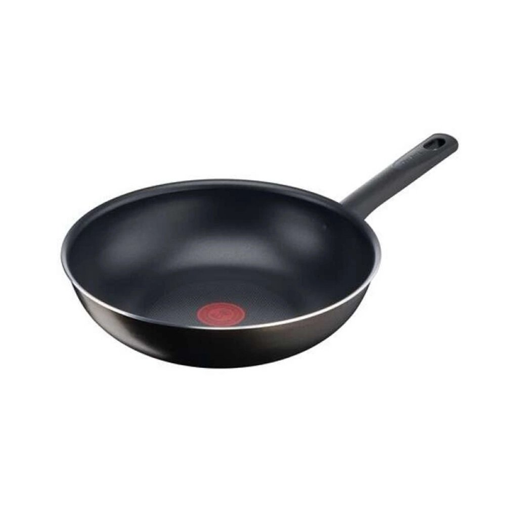 Wok EARLY PLUS B5681983 28 cm, svart, aluminum, Tefal