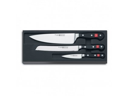 Knivset CLASSIC, 3 st, med brödkniv, Wüsthof