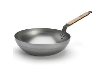 Wok MINERAL B BOIS 28 cm, silver, stål, de Buyer