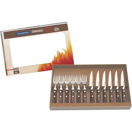 Köttbestickset CHURRASCO, 12 st, brun, Tramontina
