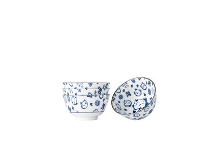 Serveringsskål MANEKI CAT, set i 4 delar, 300 ml, MIJ