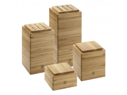 Köksförvaring, 4 st, med 2 knivblock, bambu, Zwilling