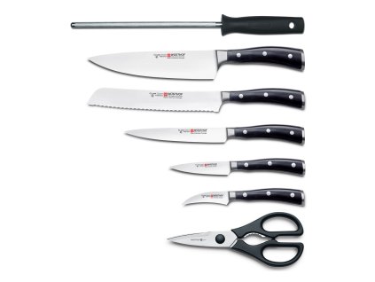Knivblockset CLASSIC IKON, 8 st, med knivslip och sax, Wüsthof