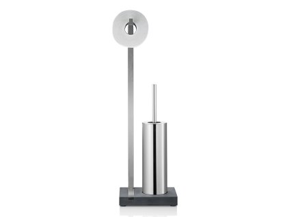 Toalettpappersställ med toalettborste 65 cm, matt rostfritt stål, Blomus