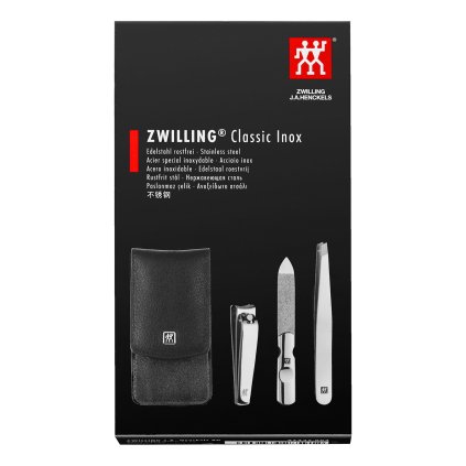 Manikyrset CLASSIC INOX, 3 st, svart, Zwilling
