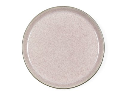 Efterrättstallrik 21 cm, grå/rosa, Bitz