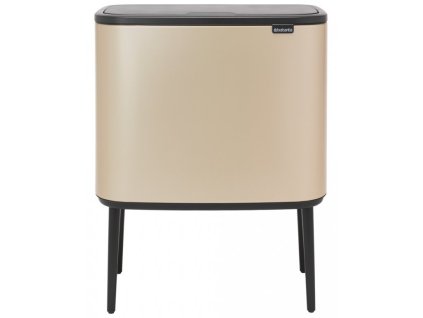 Soptunna med trycklock TOUCH BIN 3 x 11 l, champagne, Brabantia