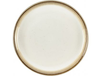 Efterrättstallrik 17 cm, grå/gräddvit, Bitz