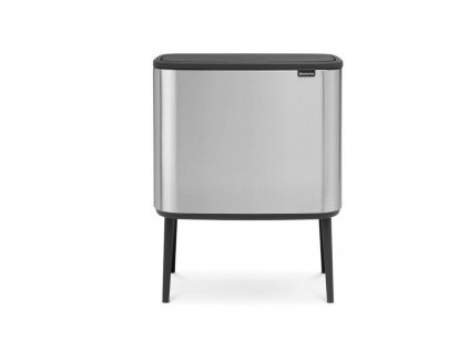Soptunna med trycklock BO 3 x 11 l, matt stål, Brabantia