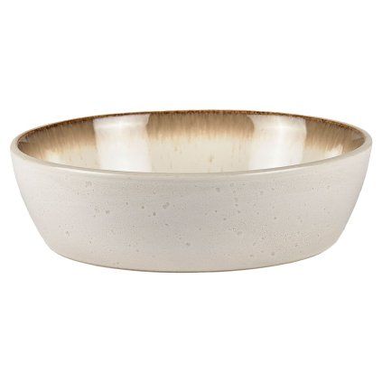 Serveringsskål 18 cm, blank, kräm, Bitz