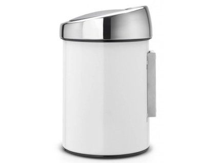 Soptunna med trycklock TOUCH BIN 3 l, vit, Brabantia