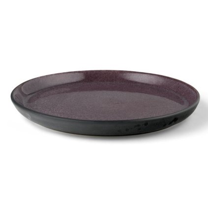Desserttallrik 21 cm, svart/lila, Bitz