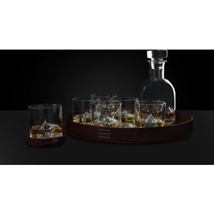 Serveringsbricka MIRRORED 38 cm, bar, brun, Liiton