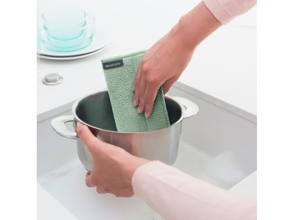 Mikrofiberduk/svamp, set i 3 delar, grön, Brabantia
