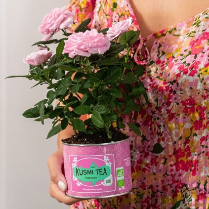 Grönt te ROSE, 100 g teburk med lösa blad, Kusmi Tea