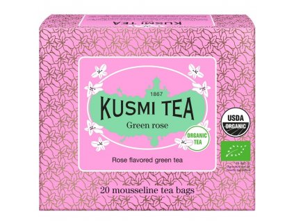 Grönt te ROSE, 20 muslin tepåsar, Kusmi Tea