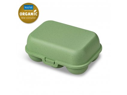 Ägglåda EGGS TO GO MINI 17 cm, för 6 ägg, bladgrön, Koziol