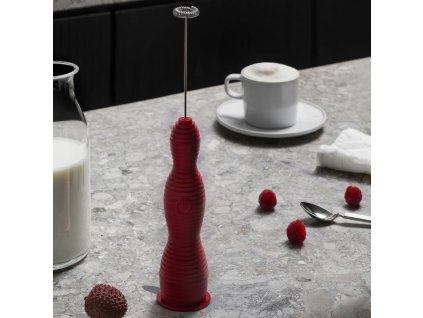 Mjölkskummare PULCINA, röd, Alessi